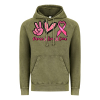 Vintage Olive Peace love cure Vintage Hoodie - NancyCooperArtShop
