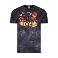 Cloud Black it's a softball kinda day Vintage Tee - MaliasSmallBusiness