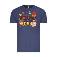 Vintage Denim it's a softball kinda day Vintage Tee - MaliasSmallBusiness