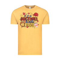 Vintage Mustard it's a softball kinda day Vintage Tee - MaliasSmallBusiness
