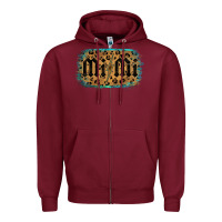Burgundy Leopard Pattern Mimi Tried Zipper Hoodie - Bettercallsaul