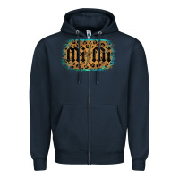 Navy Leopard Pattern Mimi Tried Zipper Hoodie - Bettercallsaul