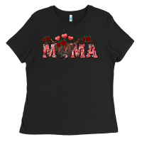Black valentines day mama Ladies Tee - RanaPortraitStore