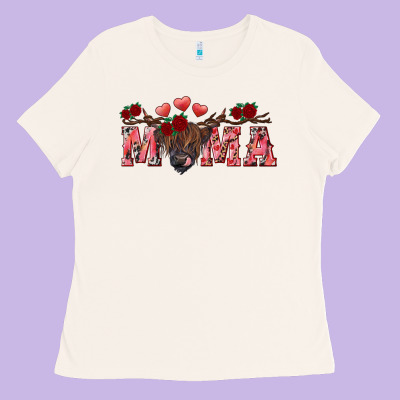 Valentines Day Mama Ladies Tee Designed By Ranaportraitstore