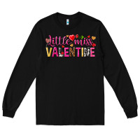Black little miss valentine Long Sleeve Tee - NancyCooperArtShop