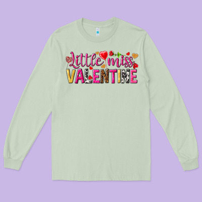 Little Miss Valentine Long Sleeve Tee Designed By Nancycooperartshop