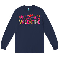 Navy little miss valentine Long Sleeve Tee - NancyCooperArtShop