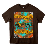 Chocolate Brown farm life and truck air freshener Heavy Core Tee - HRA Design Shop