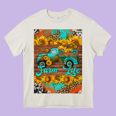 Farm Life And Truck Air Freshener Heavy Core Tee Designed By Hra Design Shop