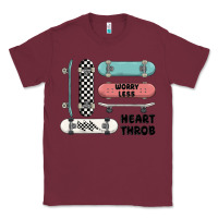 Burgundy worry less Classic Tee - MaliasSmallBusiness