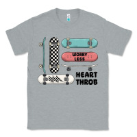 Heather Grey worry less Classic Tee - MaliasSmallBusiness