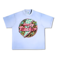 Grape Ice happy teacher lighting bolt Urban Heavy Tee - MaliasSmallBusiness