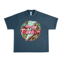 Midnight Navy happy teacher lighting bolt Urban Heavy Tee - MaliasSmallBusiness