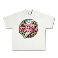 Pistachio happy teacher lighting bolt Urban Heavy Tee - MaliasSmallBusiness