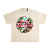Sandshell happy teacher lighting bolt Urban Heavy Tee - MaliasSmallBusiness