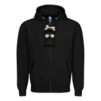 Black Daisy Mom Skull Zipper Hoodie - Bettercallsaul