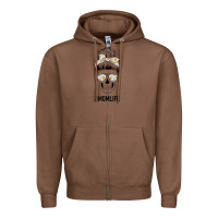 Chestnut Daisy Mom Skull Zipper Hoodie - Bettercallsaul
