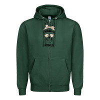 Sports Green Daisy Mom Skull Zipper Hoodie - Bettercallsaul