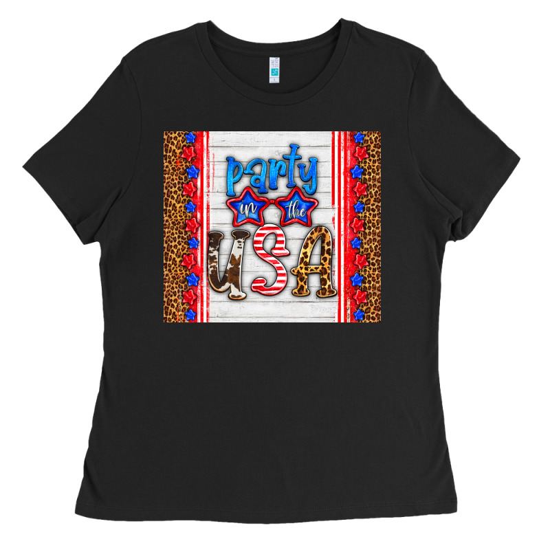 Party In The Usa Ladies Tee by HRA Design Shop | Teevron