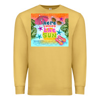 Antique Gold here comes the sun Premium Sweatshirt - TumblerDesignByShophia