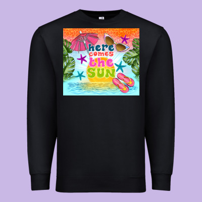 Here Comes The Sun Premium Sweatshirt Designed By Tumblerdesignbyshophia