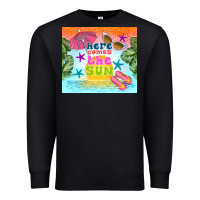 Black here comes the sun Premium Sweatshirt - TumblerDesignByShophia
