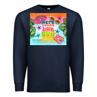Navy here comes the sun Premium Sweatshirt - TumblerDesignByShophia