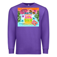 Purple here comes the sun Premium Sweatshirt - TumblerDesignByShophia