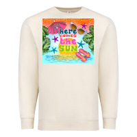 Sandshell here comes the sun Premium Sweatshirt - TumblerDesignByShophia