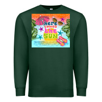 Sports Green here comes the sun Premium Sweatshirt - TumblerDesignByShophia