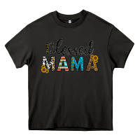 Asphalt blessed mama Heavy Core Tee - CowhideDigitalArt