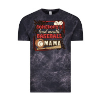 Cloud Black somebody's loud mouth baseball mama Vintage Tee - MaliasSmallBusiness