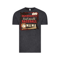 Vintage Black somebody's loud mouth baseball mama Vintage Tee - MaliasSmallBusiness