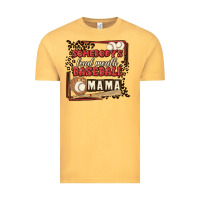 Vintage Mustard somebody's loud mouth baseball mama Vintage Tee - MaliasSmallBusiness