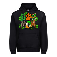 Black St. Patricks Dog Mom Urban Hoodie - FaDigitalArtStudio