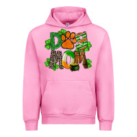 Fuchsia Pink St. Patricks Dog Mom Urban Hoodie - FaDigitalArtStudio