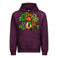 Mauve Wine St. Patricks Dog Mom Urban Hoodie - FaDigitalArtStudio