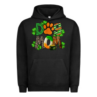 Pigment Black St. Patricks Dog Mom Urban Hoodie - FaDigitalArtStudio