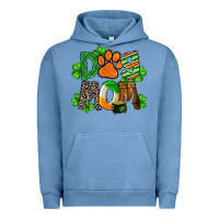 Pigment Pebble Blue St. Patricks Dog Mom Urban Hoodie - FaDigitalArtStudio