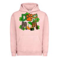 Pigment Salmon St. Patricks Dog Mom Urban Hoodie - FaDigitalArtStudio