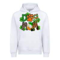 White St. Patricks Dog Mom Urban Hoodie - FaDigitalArtStudio