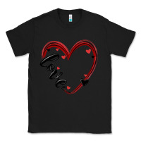 Black valentines day heart Classic Tee - MaliasSmallBusiness