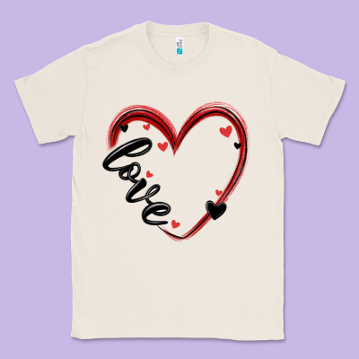 Valentines Day Heart Classic Tee Designed By Maliassmallbusiness
