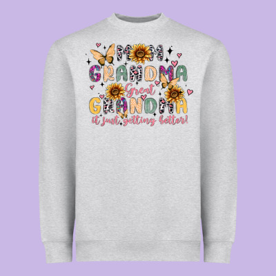 Mom Grandma Great Grandma It Just Keeps Getting Be Heavyweight Sweatshirt Designed By Maliassmallbusiness