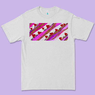 Leopar And Cowhide With Heart Candies Premium Tee Designed By Adodesignshop