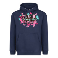 Navy My god is stronger than Cancer Awareness Heavyweight Hoodie - HowdyJamesFarm