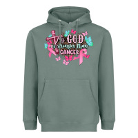Sage My god is stronger than Cancer Awareness Heavyweight Hoodie - HowdyJamesFarm