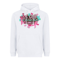 White My god is stronger than Cancer Awareness Heavyweight Hoodie - HowdyJamesFarm