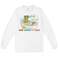 White splash splash your opinion is trash Long Sleeve Tee - MaliasSmallBusiness