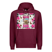 Burgundy i like my coffee cold like my soul Premium Hoodie - TumblerDesignByShophia